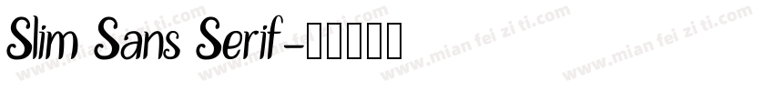 Slim Sans Serif字体转换